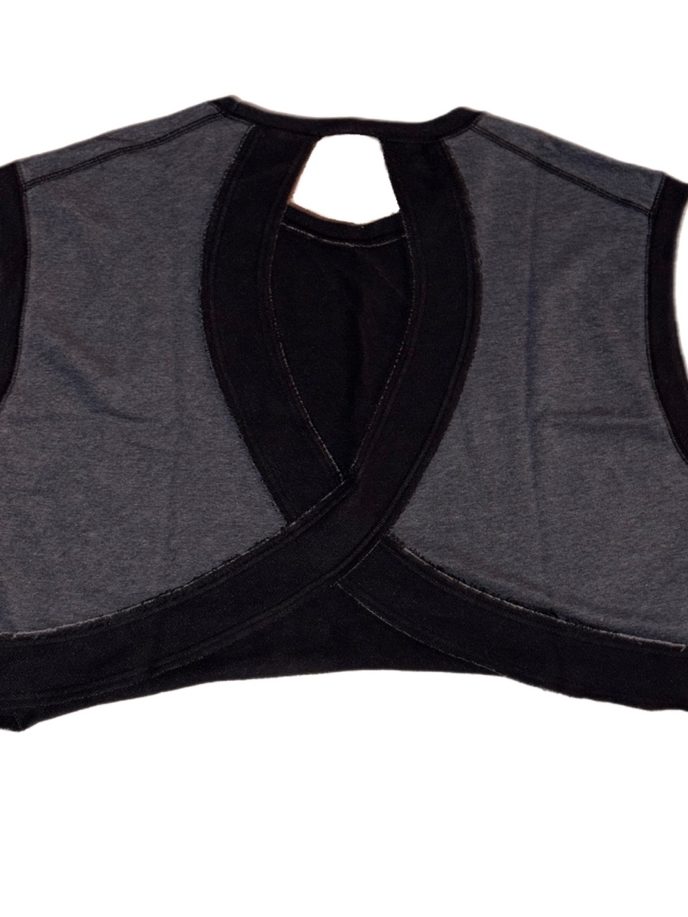 NWOT Free People Movement My Time Terry Tee Medium Black Grey - Picture 6 of 6